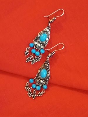 Silver 925 earrings with turquoise beads