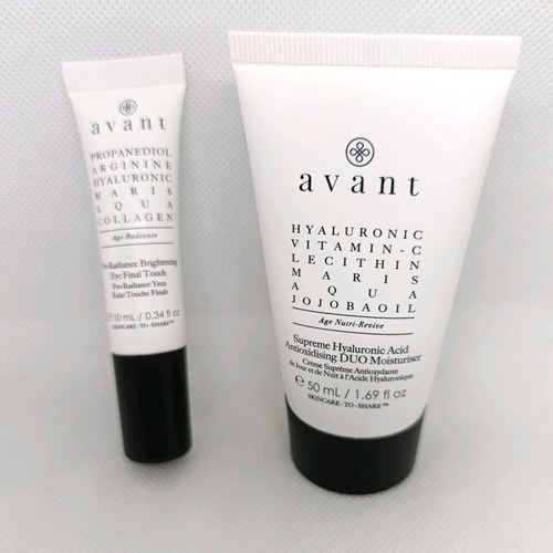 Set of 2 new Avant creams with hyaluronic acid and anti-aging effect
