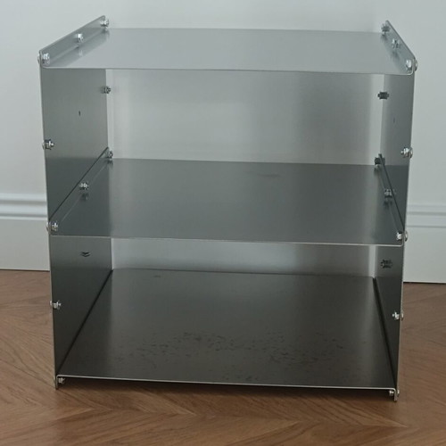 Steel coffee table bedside hi-fi rack industrial Bauhaus