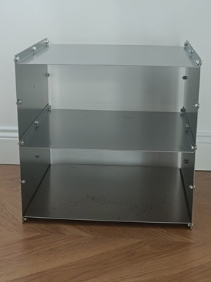 Steel coffee table bedside hi-fi rack industrial Bauhaus