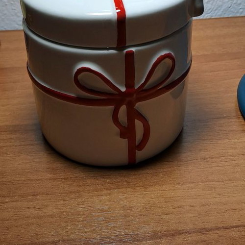 Ceramic box used by Vicko for various items