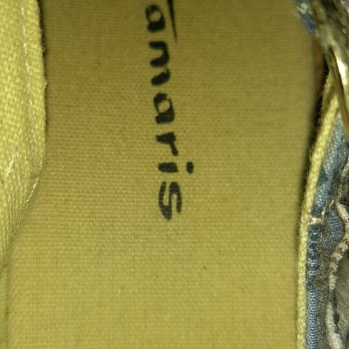 Tamaris platform sandals size 38 used, blue