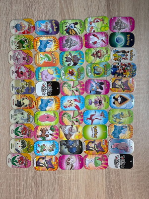 Pokemon metal tags used, set of 50 from 2010-2014