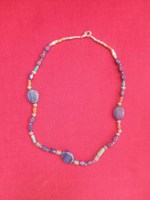Necklace handmade with genuine Iranian stone and Afghan silver