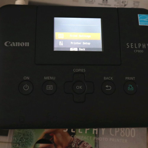 Canon SELPHY CP800 photo printer used, black