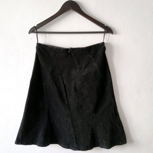 Velvet vintage y2k whimsigoth grunge skirt black, used, size M