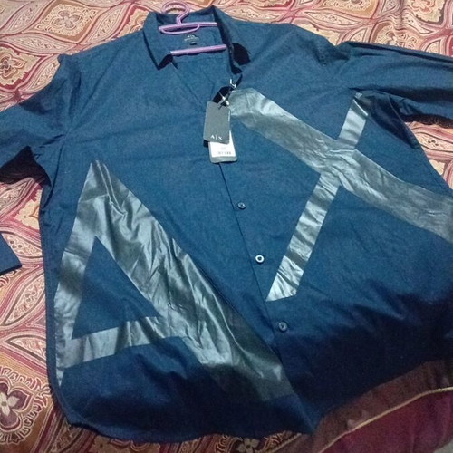 Armani Exchange blue dress shirt new, size XL-XXL