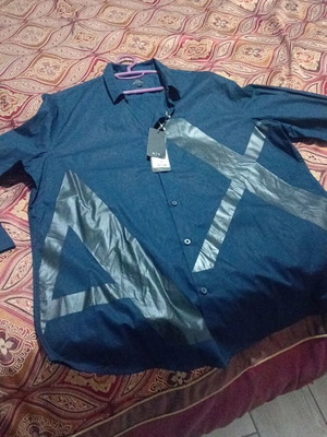 Armani Exchange blue dress shirt new, size XL-XXL