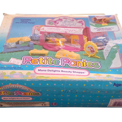 Vintage Hasbro My Little Pony Petite Ponies Mane Delights Beauty Shoppe new in box