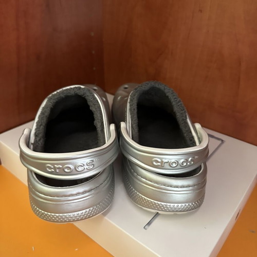 Crocs silver shoes worn but in excellent condition