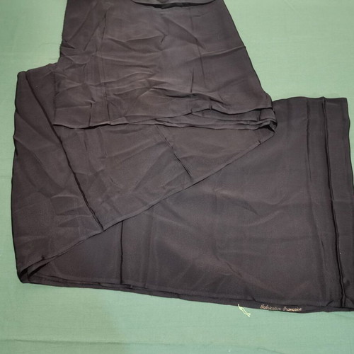 Black satin fabric used for women's dresses