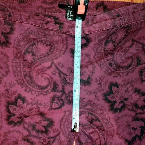 Paisley print skinny trousers used, H&M, size S