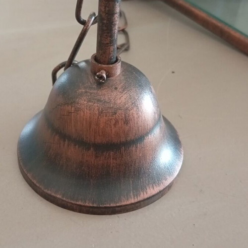 M.Mpon Pendant Lantern Ceiling Light new, aluminum, patina black/copper