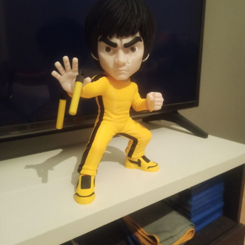 Bruce Lee 3D print figure with nunchaku, 28-30cm