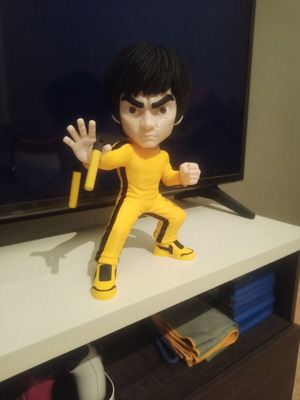 Bruce Lee 3D print figure with nunchaku, 28-30cm