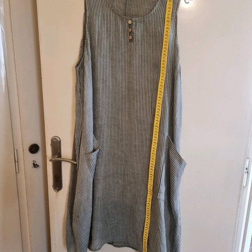 Made in Italy women's dress like new, white and gray, size L