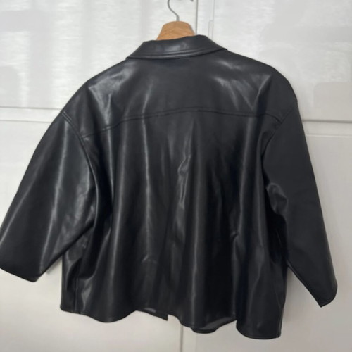 Calvin Klein jacket new, black, short sleeve with suede lining
