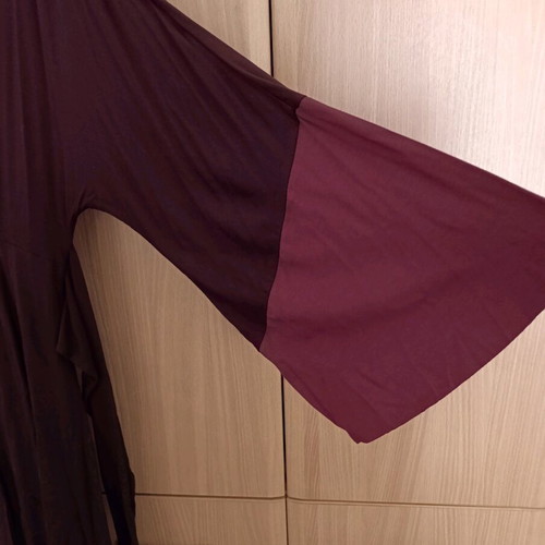 E-xclusive women's dress new, XL, burgundy plum two-tone wrap