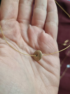 Necklaces used, pack of 3 in gold tones, faux bijoux