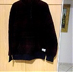  Χοντρό φούτερ φοριέται και σαν μπουφάν levis  medium χρώμα Μπορντώ σκούρο με μαύρο ολοκαίνουργιο