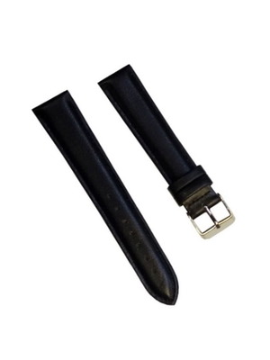 Λουράκι δερμάτινο μαύρο ρολογιού χειρός xl 22mm 669