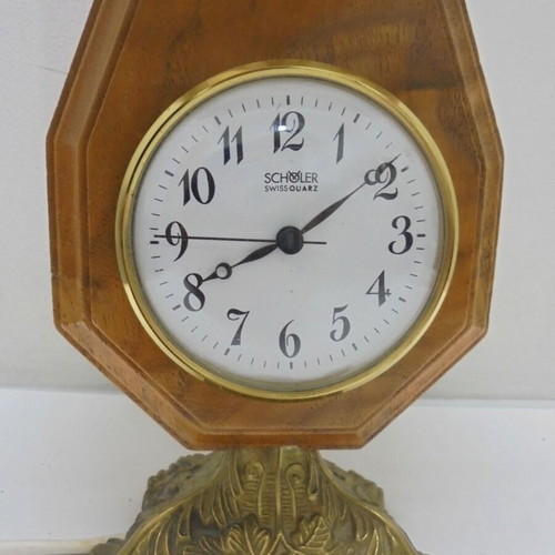 Scholer vintage table lamp with clock