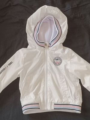 Guess Baby Lightweight Jacket 12M Like New, White with Stripes
