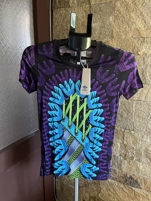 Adidas Mary Katrantzou T-shirt new, XS and S sizes, colorful purple
