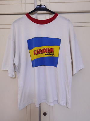 Karavan shirt like new, white and multicolor