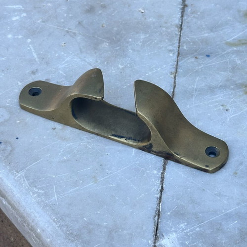 Vintage brass boat cleat decorative, used, 16 cm