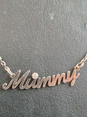 Ασημένιο κολιέ με όνομα Mummy 925, καινούργιο