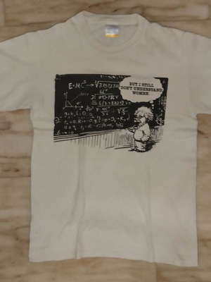 Einstein T-shirt used, size small, white