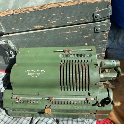 Triumphator used calculator mechanical desktop adding machine