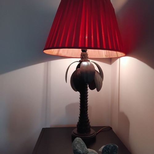 Calèche table lamp used brass with lampshade