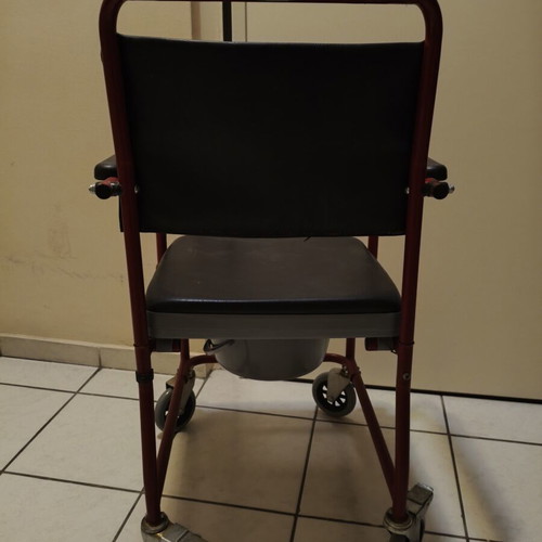 Orthopedic WC Chair used with wheels and leather seat