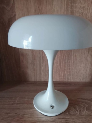 White mushroom lamp new, height 24 cm