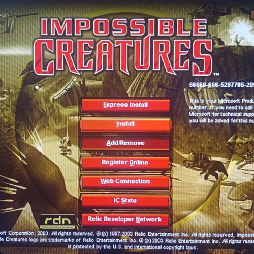 Impossible Creatures strategy game for PC like new with 2 CDs