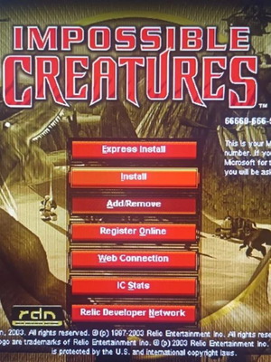Impossible Creatures strategy game for PC like new with 2 CDs