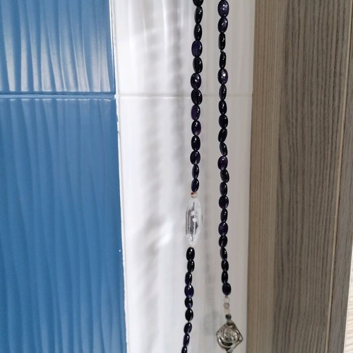 Amethyst necklace like new with 925 silver clasp