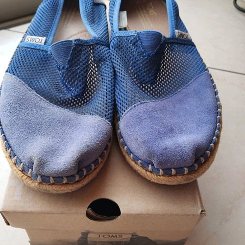 Toms used blue shoes size 38