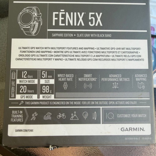 Garmin fēnix 5X GPS multisport smartwatch excellent condition