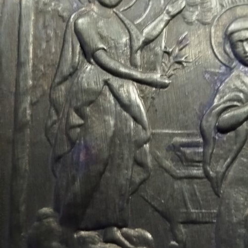 Evangelismos Russian Antique Religious Icon used