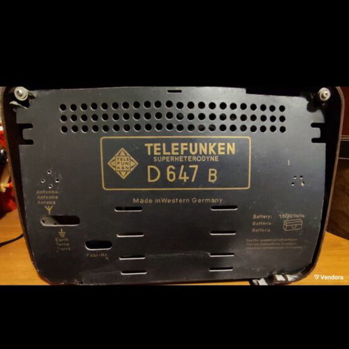 Telefunken Superheterodyne D 647 B vintage radio used