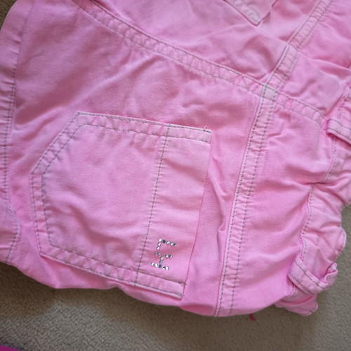 Lapin House and Benetton shorts size 5, like new, pink set of 2