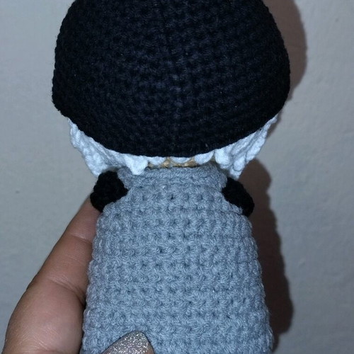 Knitted Saint Paisios figure with crochet, new