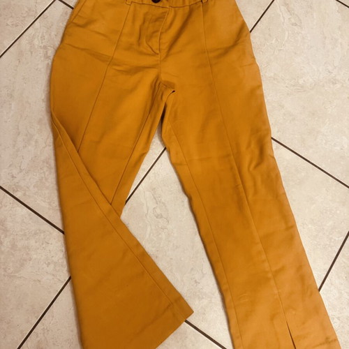 High-waist paperbag pants mustard ochre, like new, size S