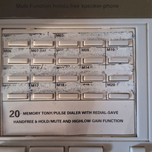 Crown corded telephone with 20 memories, used, handsfree