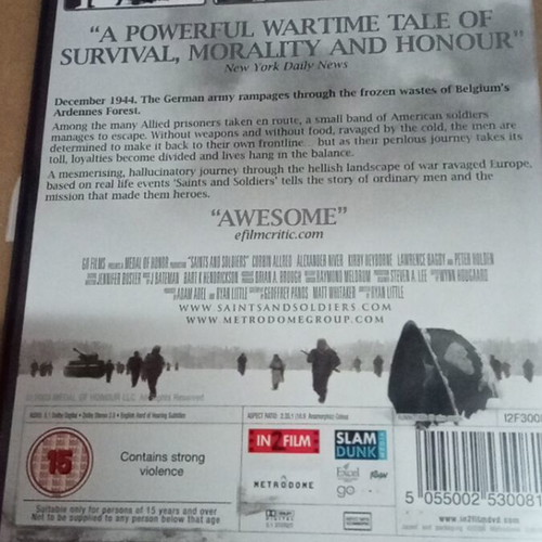 Saints & Soldiers DVD σαν καινούργιο με αγγλικούς υπότιτλους