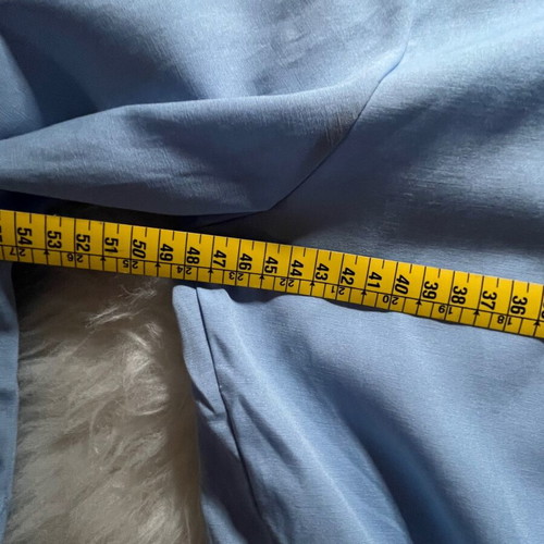 Light Blue Tie-Front Crop Shirt Kate London new, size M