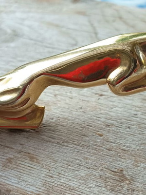 Jaguar Leaper vintage accessory like new, gold/zamak 12 cm